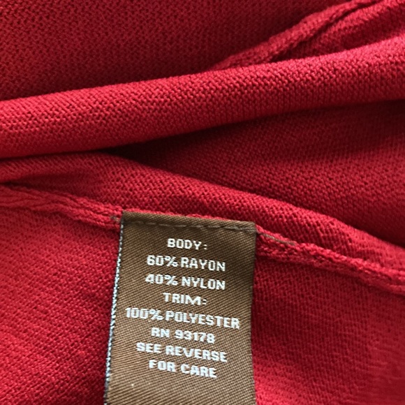 Deep Red Ruffle blouse - Picture 6 of 7